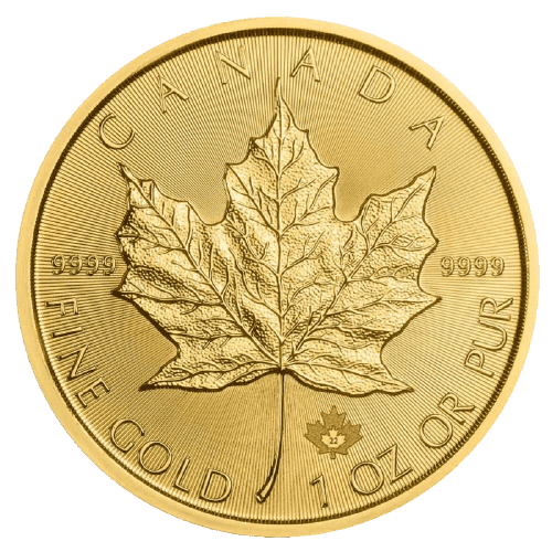 Canadian Maple Leaf 1 oz 999,9 ‰, 31,1 gr. 24 karat - år 2022. Køb flotte investeringsprodukter hos Vitus Guld. Guldmønter, guldbarre, nye årgange fra 2022.
