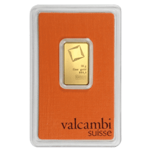 10 gram. Valcambi Guldbarre 99,99 % finguld. Køb guldbarrer hos Vitus Guld til Danmarks bedste guldpriser
