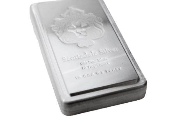10 oz = 311 gr Scottsdale mint stacker - Køb sølvbarre hos Vitus Guld til de bedste sølvpriser