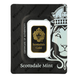 5 gr. Lion Guldbarre fra Scottsdale Mint - Køb guldbarre fra USA hos Vitus Guld - Danmarks Førende guldhandler