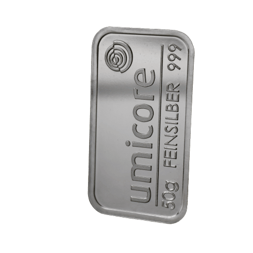 50 gr. sølvbarre umicore - Køb din sølvbarre hos Vitus Guld - Største Sølvhandler