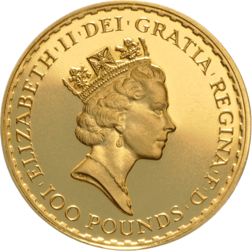 Britannia Guldmønt 1 oz 999,9 ‰, 31,1 gr. 24 karat - Tidlige Årgange