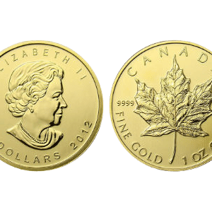 Canadian Maple Leaf årgang 2012 - 31,1 gr guldmønt - køb guldmønter Maple Leaf til bedste guldpriser i Danmark.