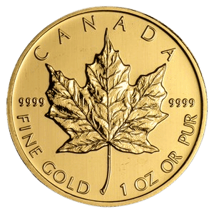 Canadian Maple Leaf årgang 2012 - 31,1 gr guldmønt - køb guldmønter Maple Leaf til bedste guldpriser i Danmark.