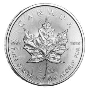 Maple leaf 2019 - 1 oz finsølv investerings sølvmønt - køb sølv hos Vitus Guld - bedste sølvpriser