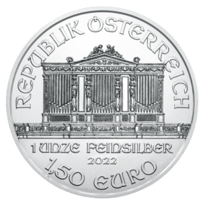 Philharmoniker år 2022 - 1 oz finsølv - køb sølvmønter hos Vitus Guld til bedste sølvpris