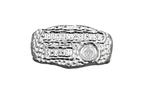 Tombstone 1 kg sølvbarre med certifikat - Køb sølv hos Vitus Guld og få Danmarks bedste sølvpriser