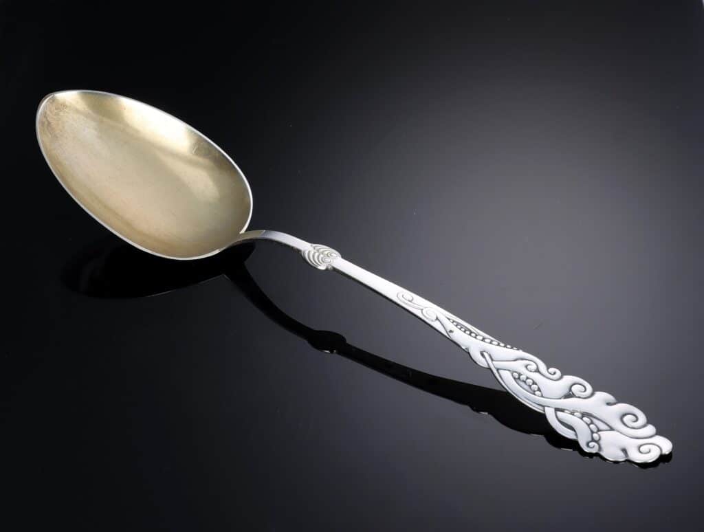 Sølv ske, Tang serverings ske i sølv - vitus guld køber sølvbestik i hele landet, bedste sølvpriser tilbyder