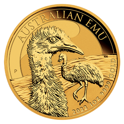 Emu - 1 oz 999,9 ‰, 31,1 gr. 24 karat - år 2022 Køb guldmønter og guldbarrer til bedste guldpriser