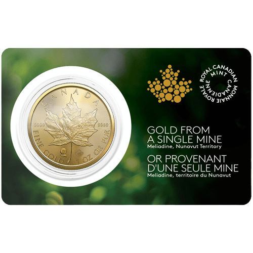 1 oz guldmønt Canadian Single Source Maple Leaf år 2022 - køb dine guldmønter hos Vitus Guld til bedste guldpris