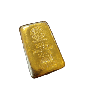 Cirkuleret Argor Heraeus Guldbarre på 250 gr uden certifikat - køb guld - bedste guldpriser