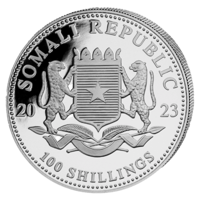 1 oz somali sølvmønt Elefant - køb sølvmønter i dag til bedste sølvpriser