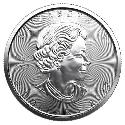 Canadian maple leaf 2023 - køb dine sølvmønter online hos Vitus Guld