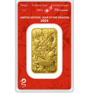 Argor Heraeus year of the dragon guldbarre - køb guldbarrer hos Vitus Guld til bedste guldpriser online i dag