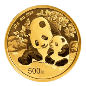 Guldpanda guldmønt 24 karat - 30 gr. rent guld - køb guldmønter i dag online