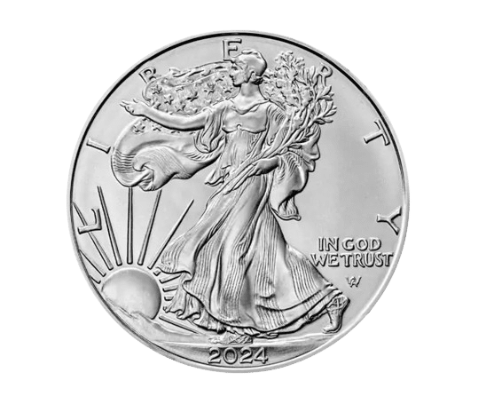 American Silver Eagle 1 oz sølvmønt - køb dit sølv online hos Vitus Guld til de bedste priser i Danmark.