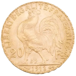 Fransk 20 Franc guldmønt cirkuleret - køb dine guldmønter online hos Vitus Guld til Danmarks bedste guldpriser.