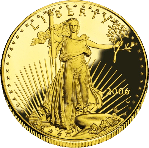 50$ American Gold Eagle Guldmønt, 1 oz 31,1 gr., 24 karat 999,9 ‰ - Tidlige Årgange - Køb guld online