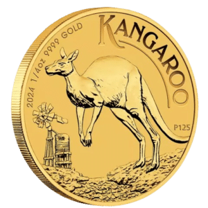 Kangaroo guldmønt fjerdedel oz - 7,775 gr rent guld - køb guldmønter online til bedste guldpriser nu