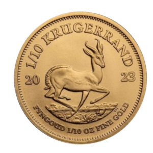 Sydafrikansk Krugerrand 1-10 oz 2023 - køb guldmønter online hos Vitus Guld.