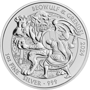 Beowulf Grendel år 2024 1oz 999 31,1 gr. Finsølv - Køb sølvmønter