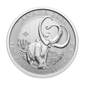 Ice Age Woolly Mammoth - 2 oz sølvmønt 999,9 ‰, 62,2 Finsølv - år 2024