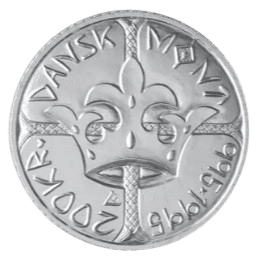 Sølvmønt 1000-året for den første officielle danske mønt 1995, 31,1 gr., Finsølv, 999‰ Supplement til din samling og diversitet til din opsparing.