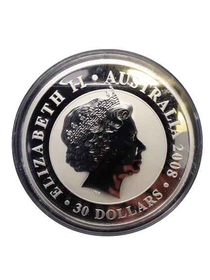 Koala Sølvmønt år 2008 - 1000 gr 999 ‰, 1 kg Finsølv - Køb cirkuleret sølv online