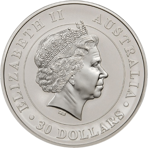 Koala Sølvmønt år 2011 - 1000 gr 999 ‰, 1 kg Finsølv - Cirkuleret sølv sælges til den bedste sølvpris.