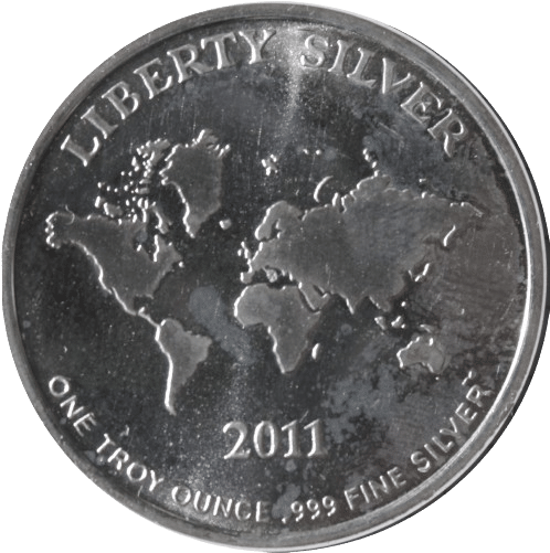 Liberty Silver is Money Sølvmønt år 2011, 1 oz 31,1 gr., Finsølv, 999‰ - Køb cirkuleret sølv i dag