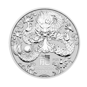 Lunar Dragon sølvmønt år 2024 - 12 oz 999,9 ‰, 15,55 gr. Finsølv - Køb sølv online