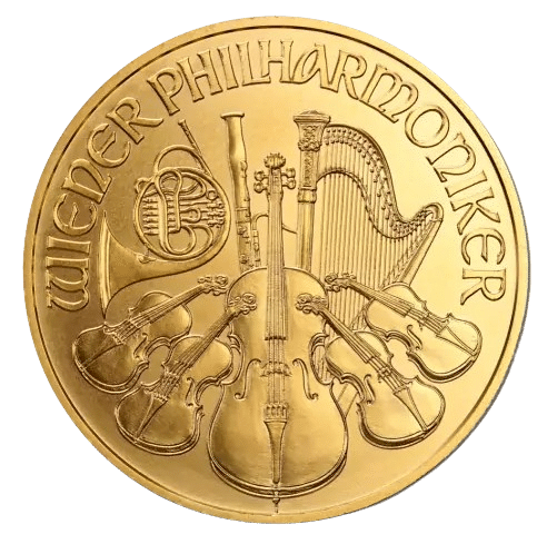 Cirkuleret Philharmoniker 1 oz, 31,1 gr. Køb online hos Vitus Guld i dag og lås guldprisen.
