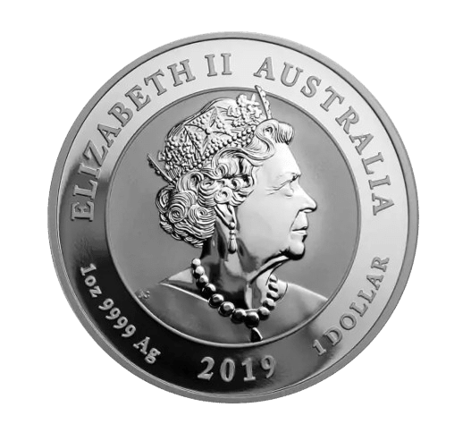 Double Dragon sølvmønt 1 oz finsølv år 2019 - køb sølvmønter til bedste sølvpriser