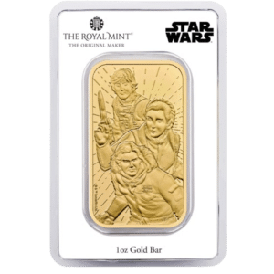 star wars guldbarre 1 oz - køb guldbarrer med Star Wars portræt fra Royal mint til bedste guldpriser.