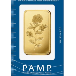 50 gr guldbarre fra PAMP schweiz -ROSE design - invester i guldbarrer online til bedste guldpris.