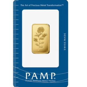 halv ounce guldbarre fra PAMP Rose design - invester i guld online til bedste guldpriser