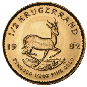 Cirkuleret 1/2 oz Krugerrand guldmønt årgang 1982. Køb sydafrikanske guldmønter online til markedets bedste guldpriser. Lås prisen i dag.