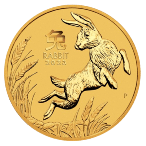 Cirkuleret 2 Oz Year of the Rabbit guldmønt årgang 2023. Køb cirkulerede guldmønter online hos Vitus Guld til markedets bedste priser. Lås prisen i dag.