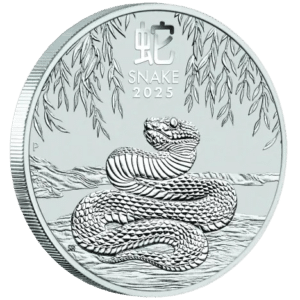 1 oz Sølvmønt Lunar edition year of the snake fra Perth mint - køb sølvmønter til bedste sølvpris online i dag.