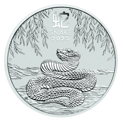 1 oz Sølvmønt Lunar edition year of the snake fra Perth mint - køb sølvmønter til bedste sølvpris online i dag