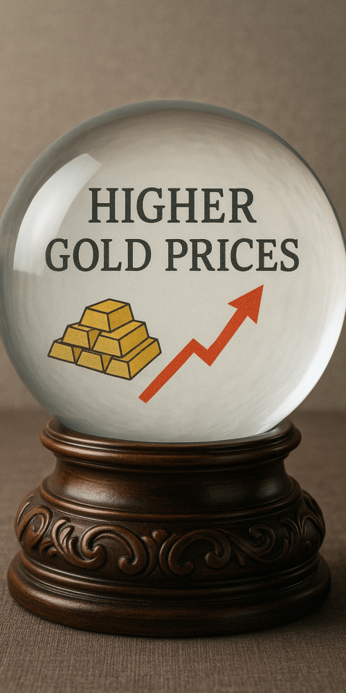 Krystal kugle og spådom om højere guldpriser